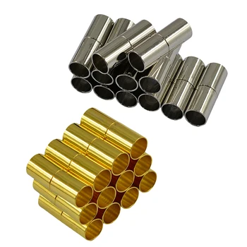 

24 Sets Silver/Gold Plated 4mm Column Magnetic Clasps For Jewelry Making