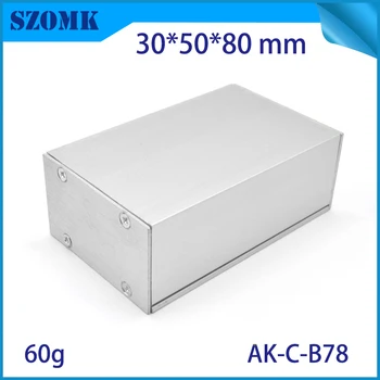 

4 pcs, 30*50*80mm szomk hot sales anodized aluminum box for electronic components aluminum extruded control housing box