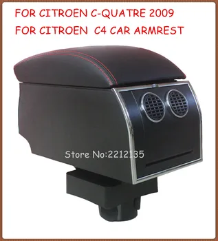 

8pcs USB Armrest For CITROEN C-QUATRE 2009/CITROEN C4,Car center arm rest console box with hidden cup holder Accessories Parts