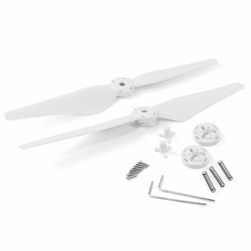 1 пара Upgrate 9450 9450T CW CCW Лопасти пропеллера реквизит для DJI Phantom 4 с базой F19233 белого цвета