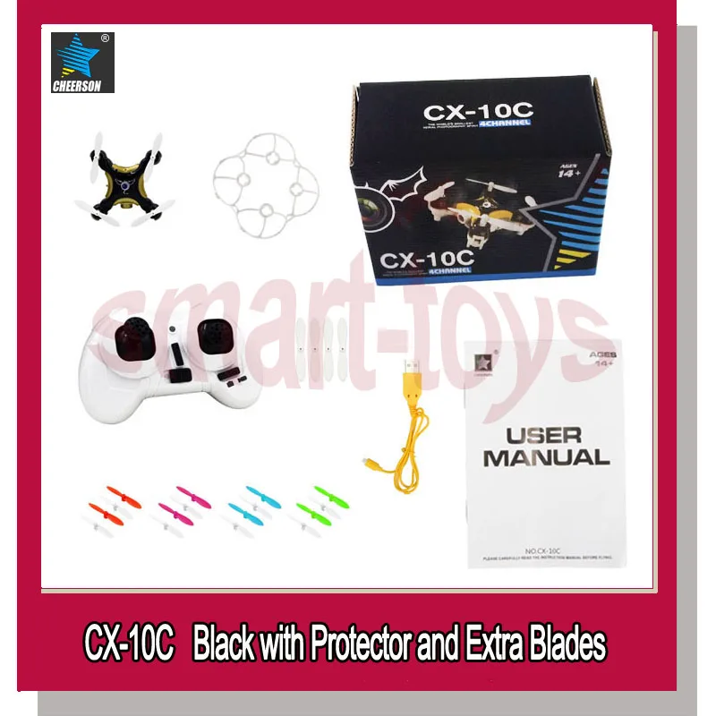 Cheerson CX 10C CX10C Mini 2 4G 4CH 6 осевой Карманный Радиоуправляемый квадрокоптер с защитой и