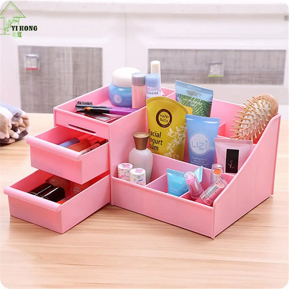 YIHONG Multifunction Desktop Storage Box Cosmetic Storage Box Drawer
