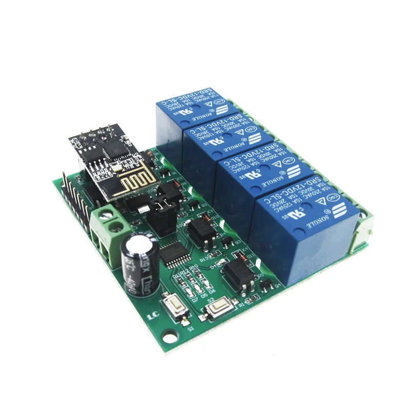 ESP8266 12V 4 WiFi реле канала модуль умный дом с помощью приложения на телефоне