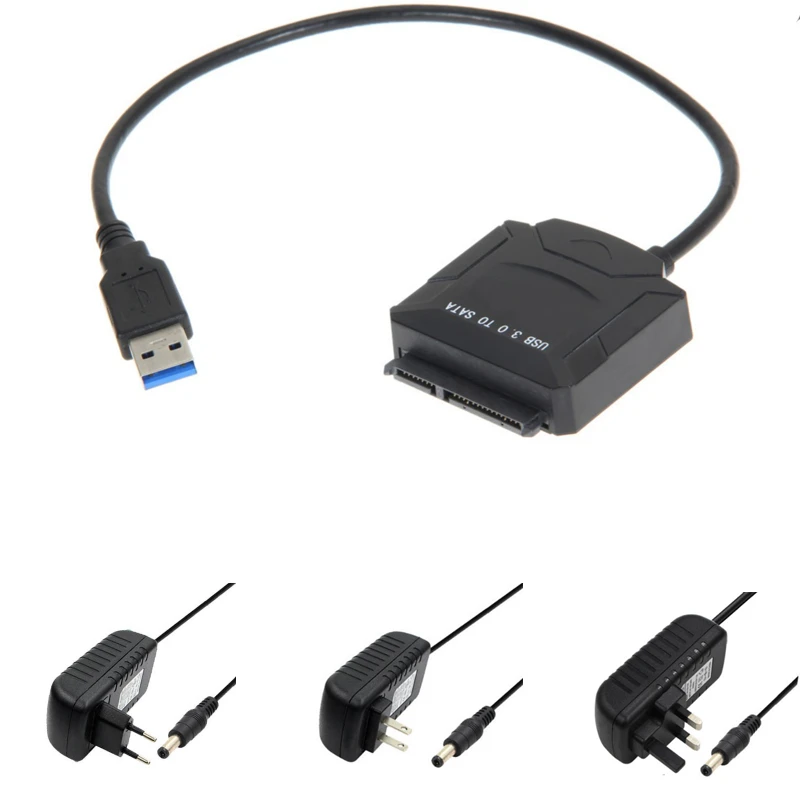 Cable adaptador USB 3,0 a SATA disco duro HDD de 2,5 ", 3,5 pulgadas, portátil, BLU RAY ROM/DVD ROM, adaptador UE/REINO UNIDO/EE. UU.|usb 3.0 to sata|sata adapter cableadapter