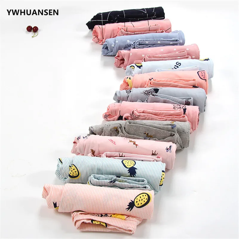 

YWHUANSEN Cute Cartoon Women's Soft Comfy Cotton Pajama Sleep Bottoms Lounge Long Pants Pink Soft Ladies' Sleeping Trousers Home