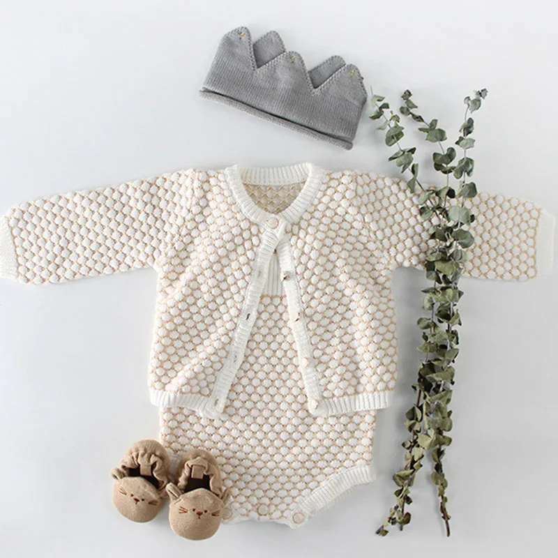 

Newborn Baby Girl Clothing Rompers Wool Knitting Tops Long Sleeve Romper Warm Outfits Clothes Baby Girls Knit Jumpsuit