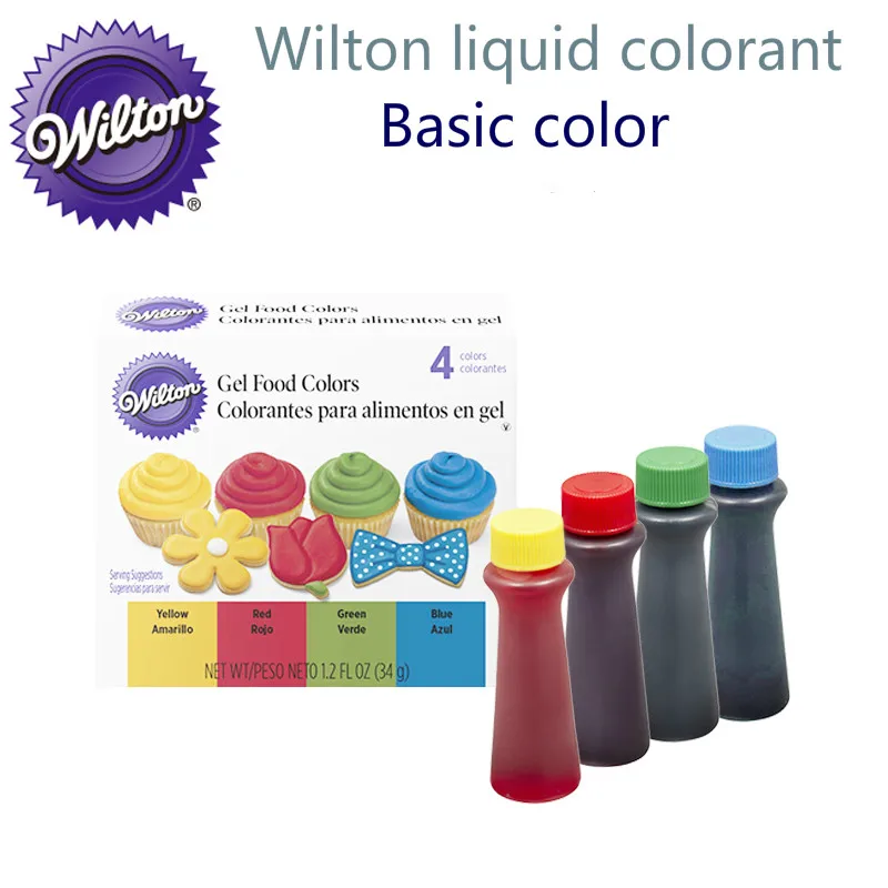 Набор Пищевых пигментов wilton 4 цвета сливки жидкий краситель новинка 2017 года