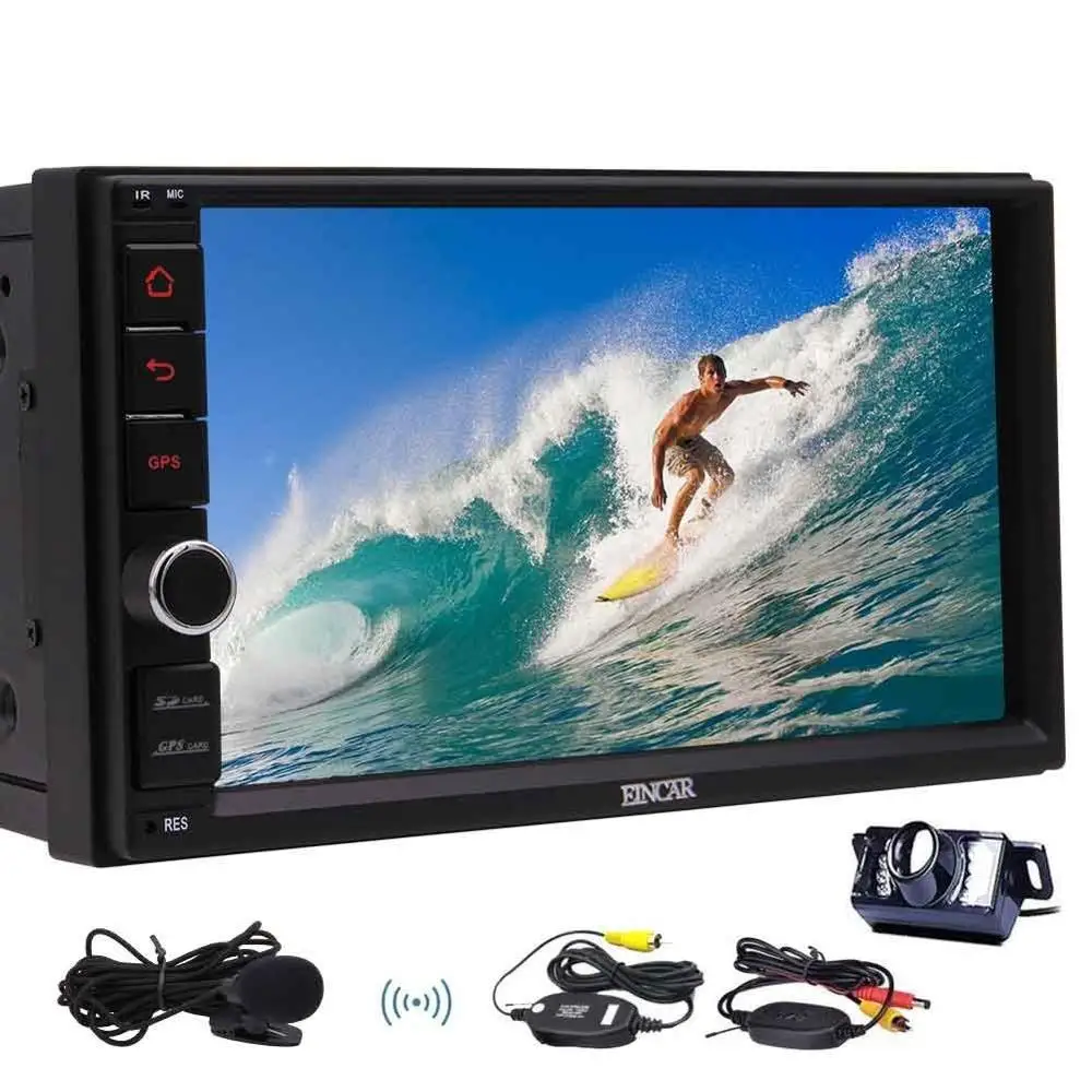 

Wireless Backup Camera+EinCar 7'' Double Din Android 6.0 Marshmallow Bluetooth Autoradio Multi-Touch Screen Car Audio Receiver