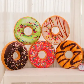 

Fashion Style Doughnut Donut Shaped Ring Plush Soft Novelty Style Cushion Pillow Kids children room