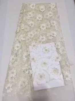 

Yellow African French Lace Fabric High Quality African Tulle Lace Fabric For Wedding Beaded French Lace Fabric