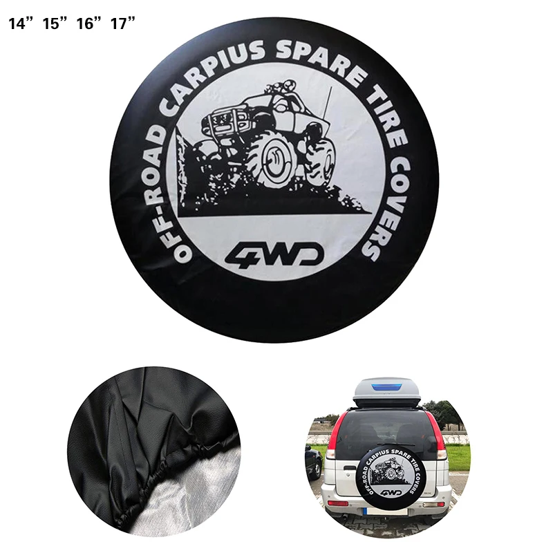

Universal PVC Car spare wheel cover spare tire cover for suzuki jeep mitsubish 14 15 16 17 inch black Car Accessories