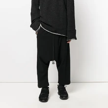 27-44! новая мужская одежда GD Мода стилист Харен Хлопок повседневные штаны промежность низкая Большие размеры певица костюмы