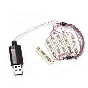 

ABS Universal DIY LED Light USB Charging Shining Decoration Bricks Bar-type Lamp for Lego Toy