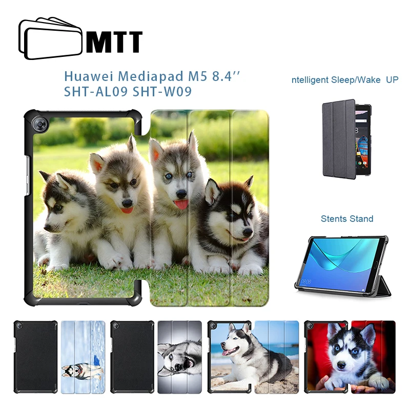 

Siberian Husky PU Case cover For Huawei MediaPad M5 8.4 inch Tablet Protective Case For Huawei M5 8.4 lte case SHT-AL09 SHT-W09