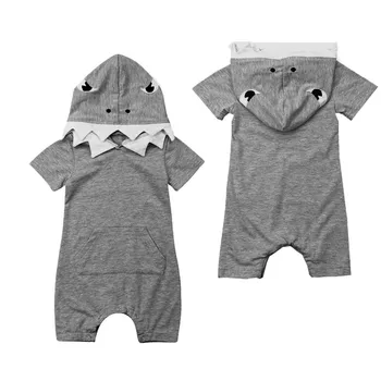 

Newborn Infant Baby Boy Girl 3D Cartoon Printed Rompers Fashion ropa bebe Hooded warm button Jumpsuit Newborn Romper Clothes