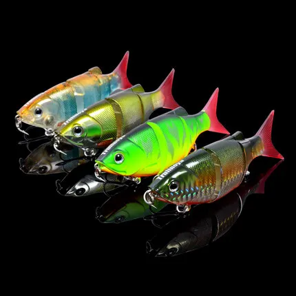 

Trulinoya DW26 Fishing Hard Lures Minnow 11cm 27g 4 Segment Covetable Fishing Swim Bait With VMC Hooks Sink Fish Eyes