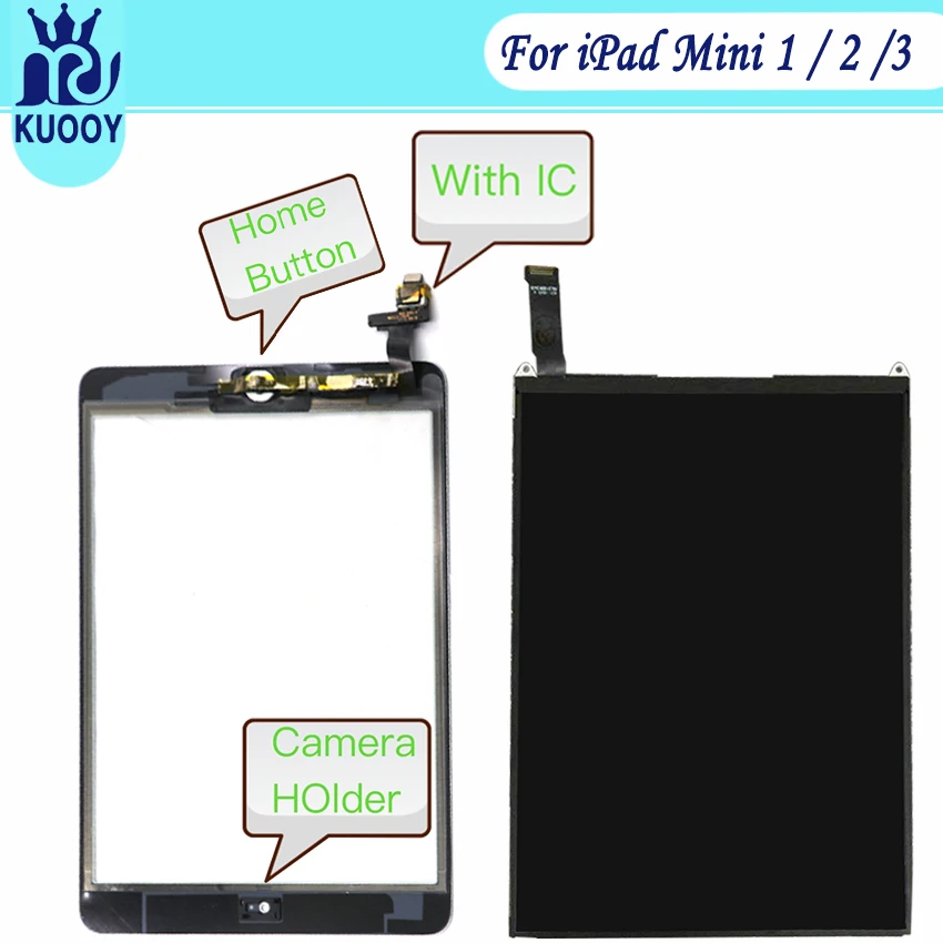 

New A1489 LCD Touch Panel For iPad Mini 1/2/3 A1489 A1490 A1491 LCD Display Touch Screen Replacement free shipping