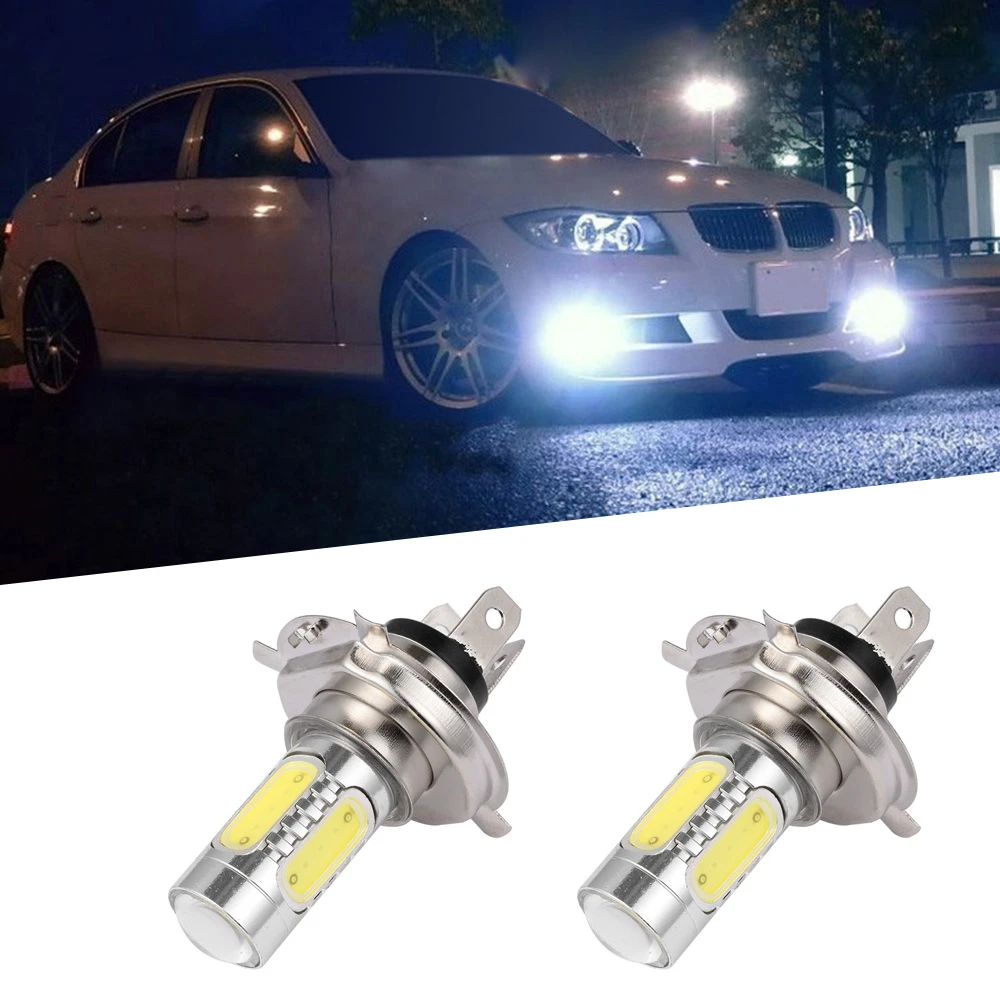 1x H4 Motorcycle COB LED Hi/Lo Beam Headlight Fog Driving Light Lamp White 6000K 1x H4 Motorcycle COB LED Hi/Lo Beam Headlight Fog Driving Light Lamp White 6000K
