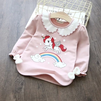 

Autumn Spring Girl tShirt For Girls Tops tee casual pink kids Sweatshirt baby t shirt long sleeve kids Clothes Fashion