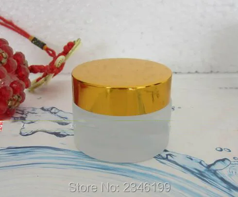 50G 50ML Transparent Frost Glass Jar, Gold Cover Cosmetic Glass Packing Container, Empty Skin Care Cream Bottle, 10pcs/lot 100 pcs cosmetic bottle screw flat cover beautiful beauty skin care bottle washing and bathing dew storage container 20ml