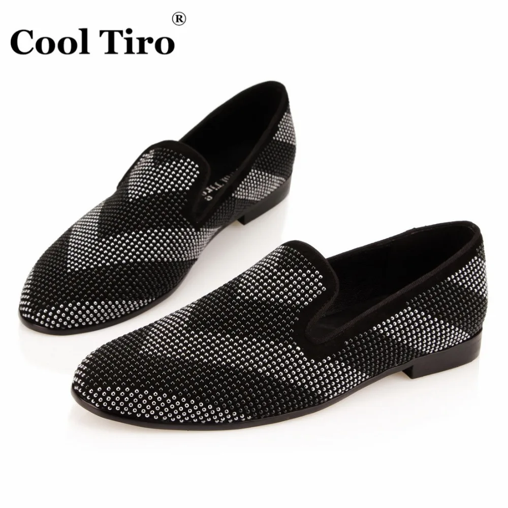 Rhinestone Loafers Men Flats strass Slippers (3)