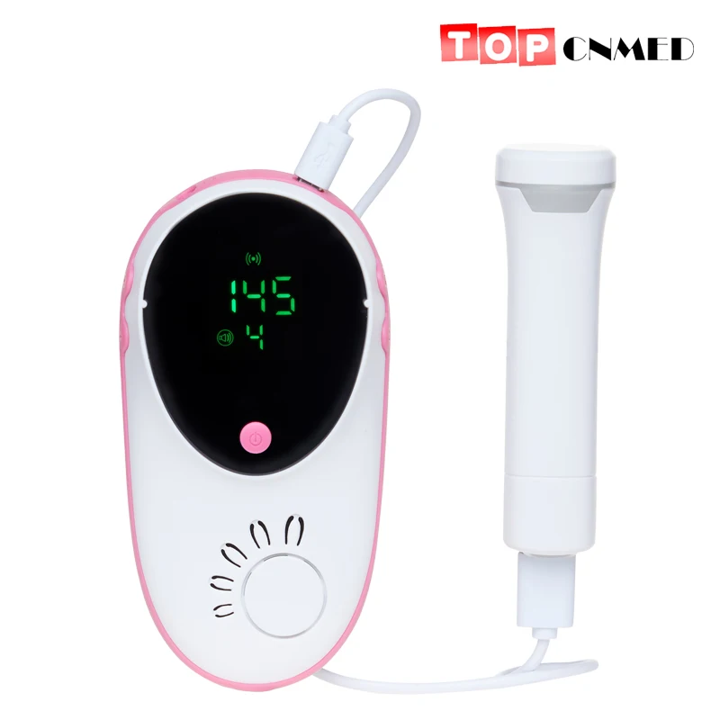 

2.5 MHz Probe Fetal Doppler Pregnant Monitor Baby Heart Monitor Listen Baby Sounds at home Alarm&Records Function