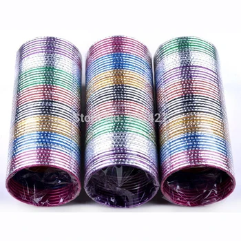 

Wholesale Mix Lots 50Pcs Fashion Jewelry Indian Dance Bangle Pulseira Aluminum Bracelets for Women Men Bulks
