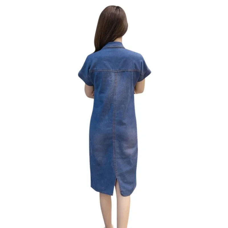 Women Denim 2017 Dress Female Summer Clothing Women Jeans Dress Elegant Casual Cowboy Dresses