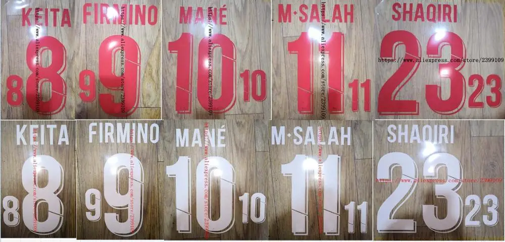 KEITA FIRMINO MANE M.SALAH SHAQIRI nameset patch badge