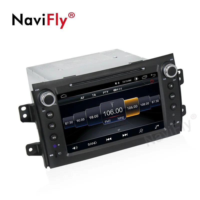 Best NaviFly 2 Din Andriod 8.1 car multimedia player for Suzuki sx4 2006 2007 2008 2009 2010 2011 2012 gps radio with WIFI BT RDS 3