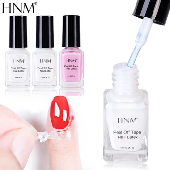 

HNM Nail Latex White Pell Tape Paint Gellak Stamping Enamel Soak Off Semi Permanent Lucky Lacquer Protect Gel Nails Polish 6ML