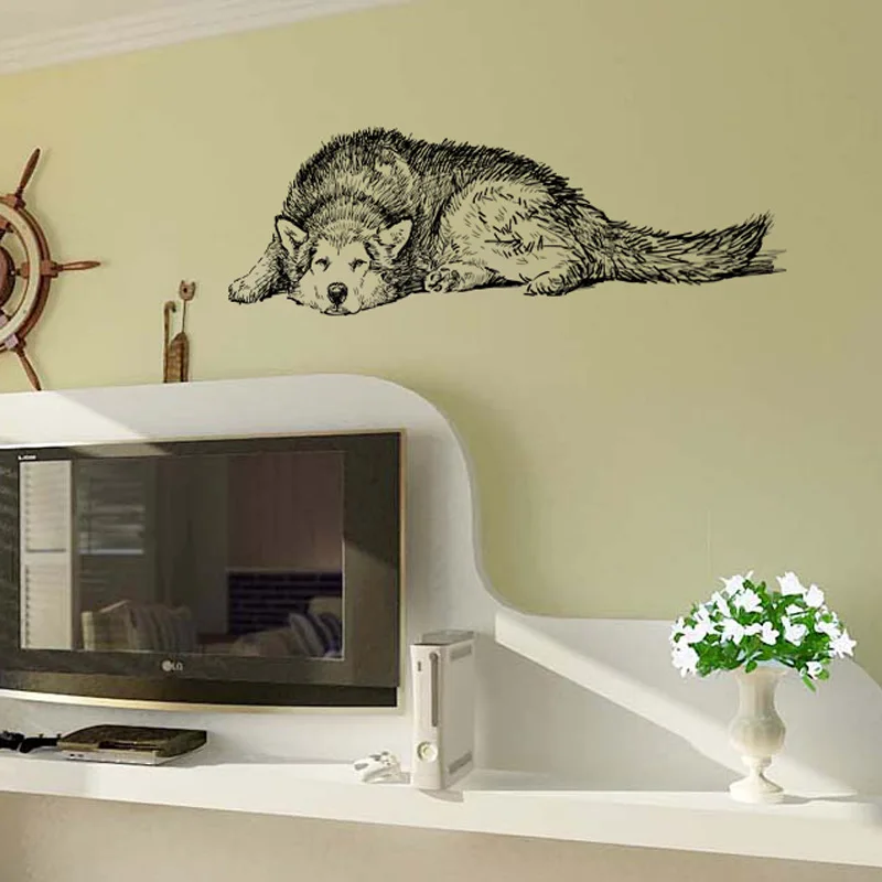 20*60cm Husky wall decals cute dog wall stickers for Kids Rooms living