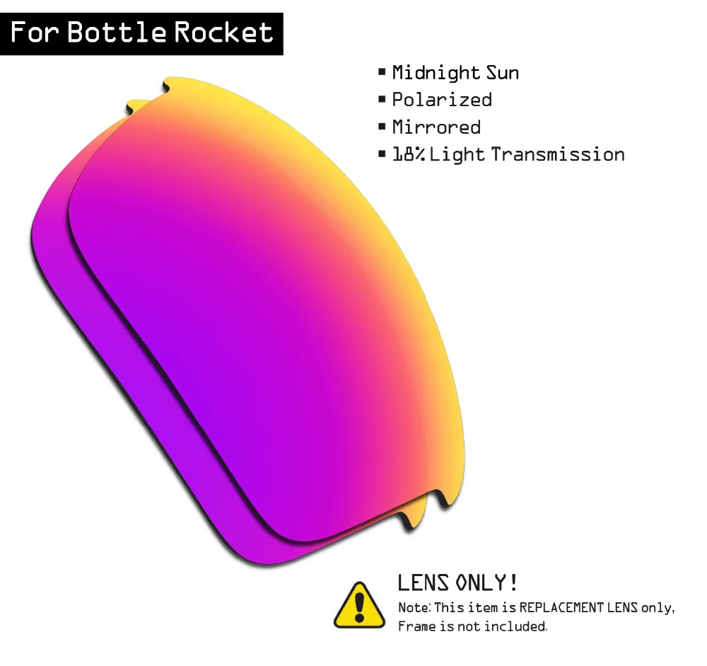SmartVLT Polarized Sunglasses Replacement Lenses for Oakley Bottle Rocket - Midnight Sun SmartVLT Polarized Sunglasses Replacement Lenses for Oakley Bottle Rocket - Midnight Sun