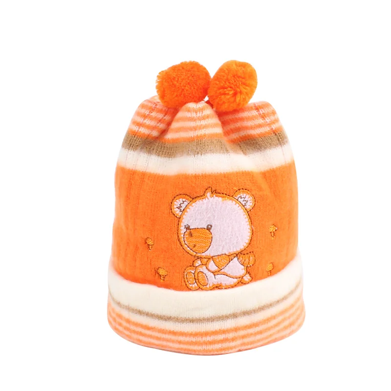 Bear Winter Hats For Newborns Crochet Baby Beanie Cotton Soft Corchet Pattern Hat Warm Newborn Pompom Hat Baby Girls Clothing (15)
