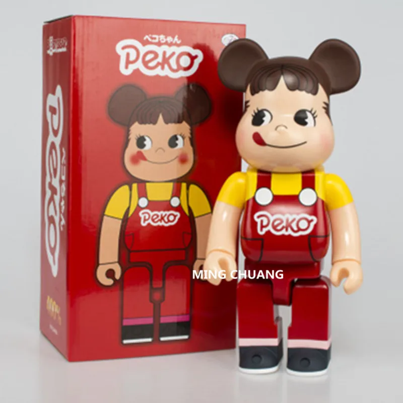 

11 Inches Be@rbrick 400% Bearbrick Doraemon Gloomy BB PEKQ Blue milk PVC Action Figure Collectible Model Toy D167