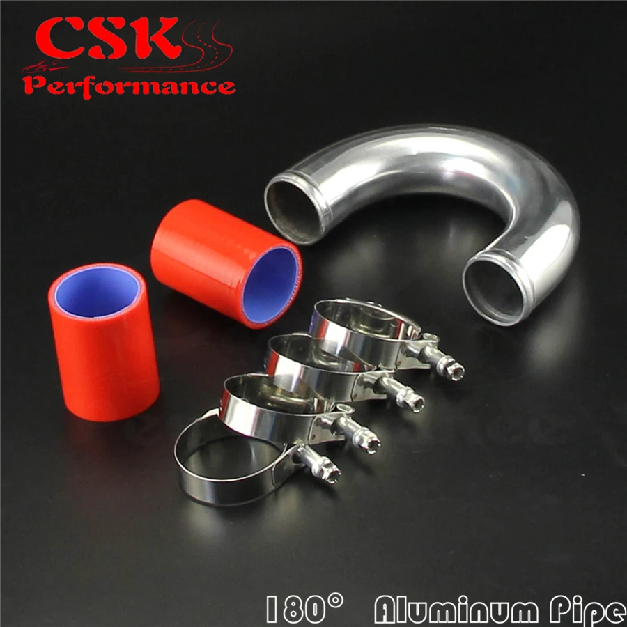 180 Degree 60mm 2.36" Aluminum Intercooler Piping pipe Tube + Silicone