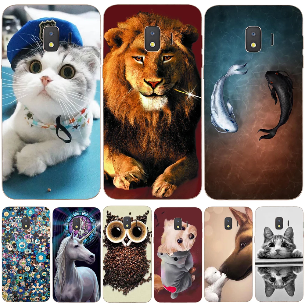 Case For Samsung Galaxy J4 2018 Silicon 3D Coque for j4 J400 J400F funda Cover |