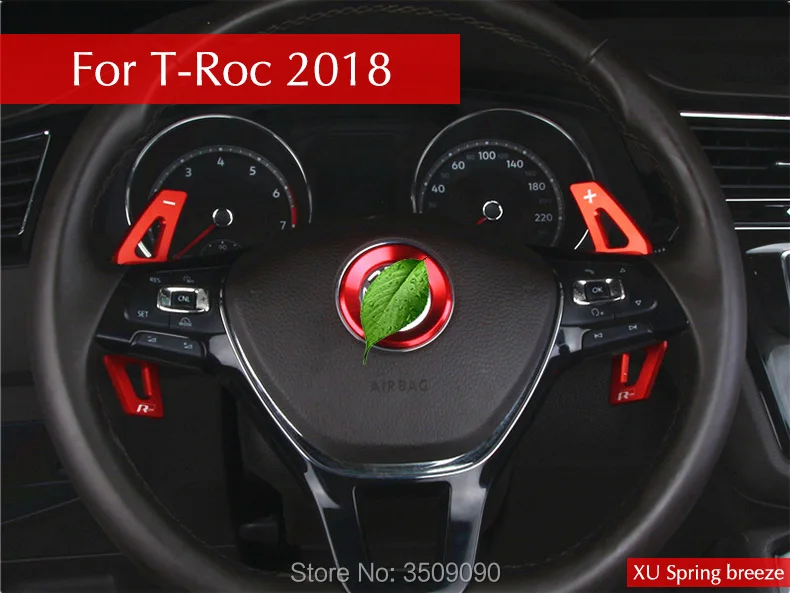 

Car Steering Wheel Paddle Shift Paddle Shifter Car Styling Interior Decoration 2Pcs/set VW T-Roc 2017 2018 2019