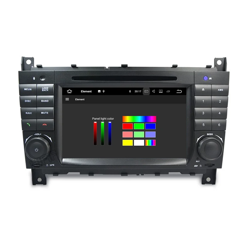 Excellent 1024X600 Quad Core Android 7.12 Car DVD for Mercedes Benz C Class W203 C200 C230 C320 CLK 200 CLK350 CLK500 GPS Radio Stereo BT 2