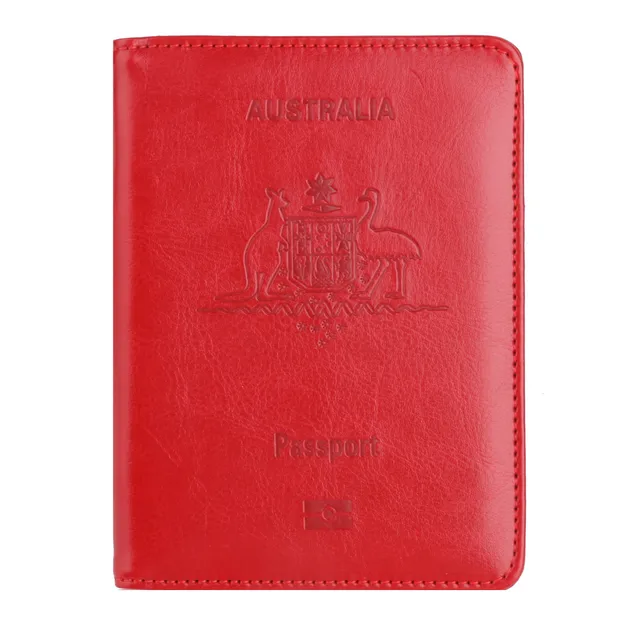 Australia Passport Case Cover Leather Passport Holder Wallet Cover Case