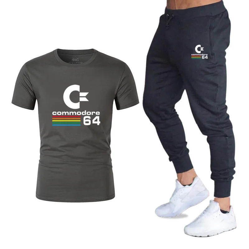 

Free Shipping Summer suit T-shirt + pants men's brand clothing suit sportswear fashion casual T-shirt gym exercise fitness suit