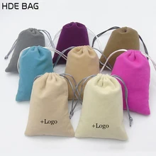 Фланелевые бархатные мешки для упаковки ювелирных изделий/косметики/подарка/свадьбы/вечерние/мобильного телефона/обуви/конфет сумки шнурок мешок печать логотипа на заказ