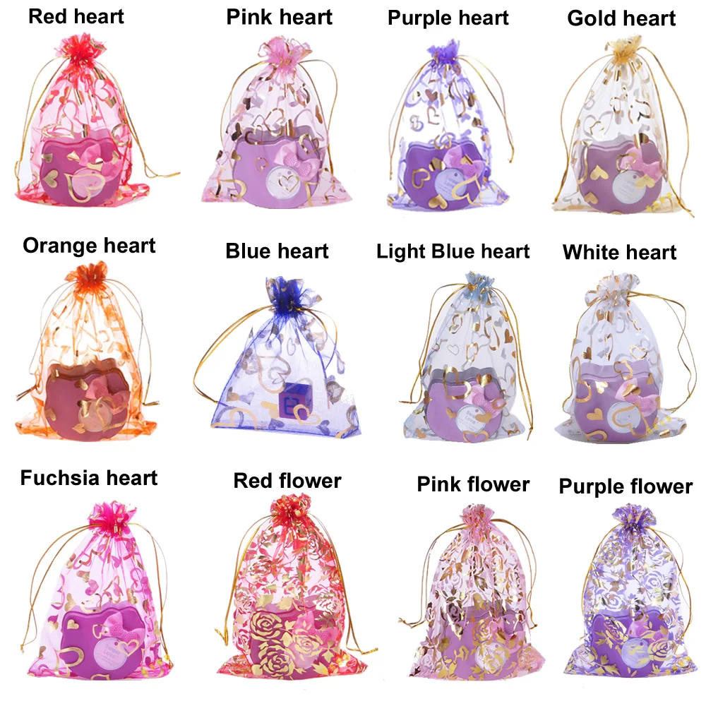 floral organza bags