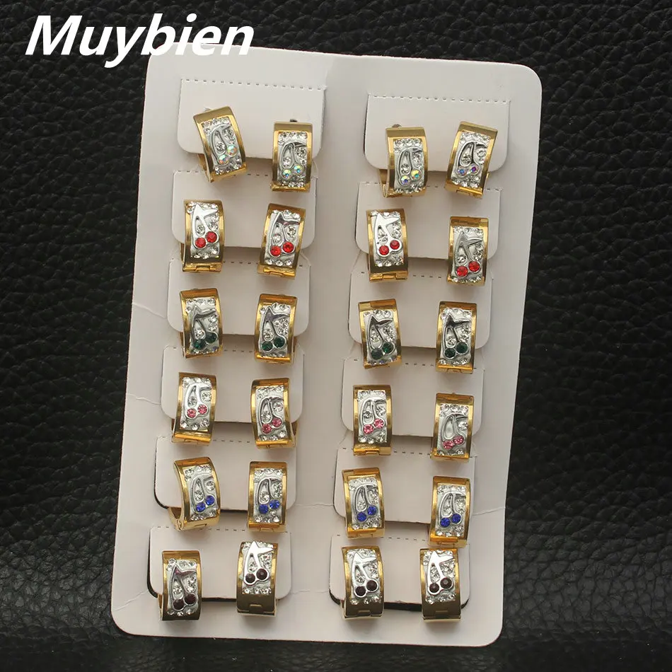 

Fashion 6 Specification Stainless steel Pierced Top Quality hoop Earrings Women's Gift Jewelry Elegant Cute Gift EGAKAIEP