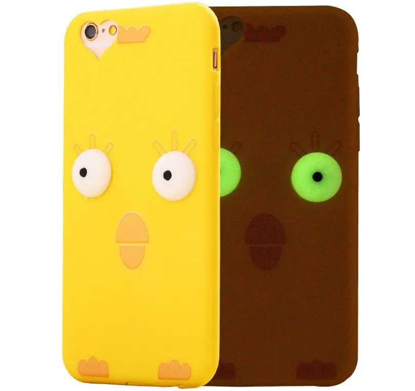 Clearance Noctilucent Phone Case For Iphone 7 8 6 6s Plus 5 5S SE Soft 3D Cover Lovely Cartoon Cases Shell Couqe |