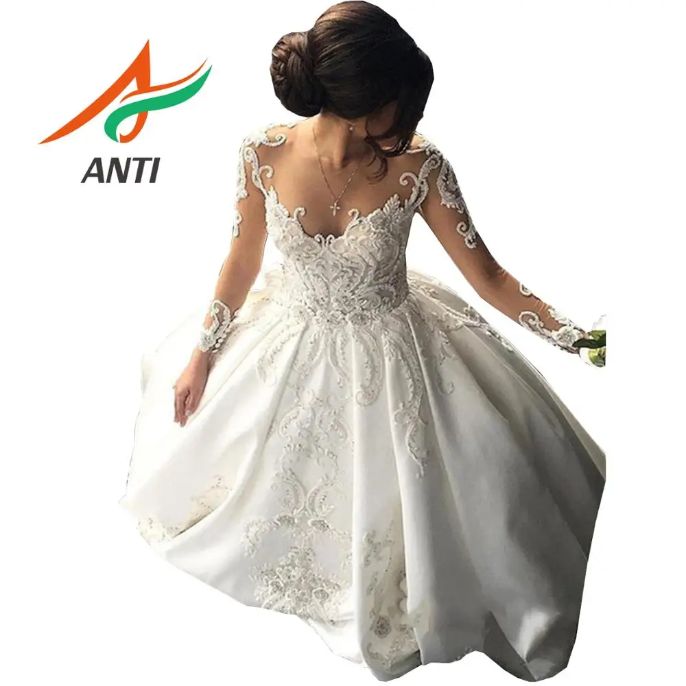 Anti Robe De Mariage Ball Gown Wedding Dresses Luxury Beading Lace