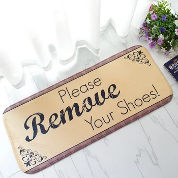 

Honlaker 40x100CM Long Kitchen Floor Mat Thick Anti-slip Mat Bedside Rug Flannel Absorbent Bathroom Doormat Foot Mat