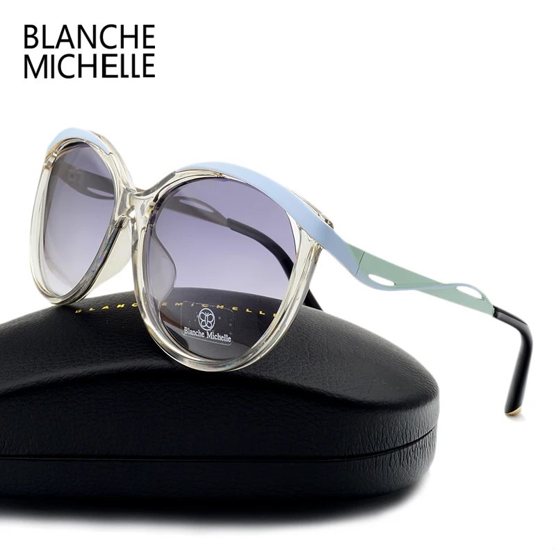 Поляризационные солнцезащитные очки Blanche Michel Cat eye, женские солнцезащитные очки в розовой оправе, брендовые дизайнерские женские очки с коробкой