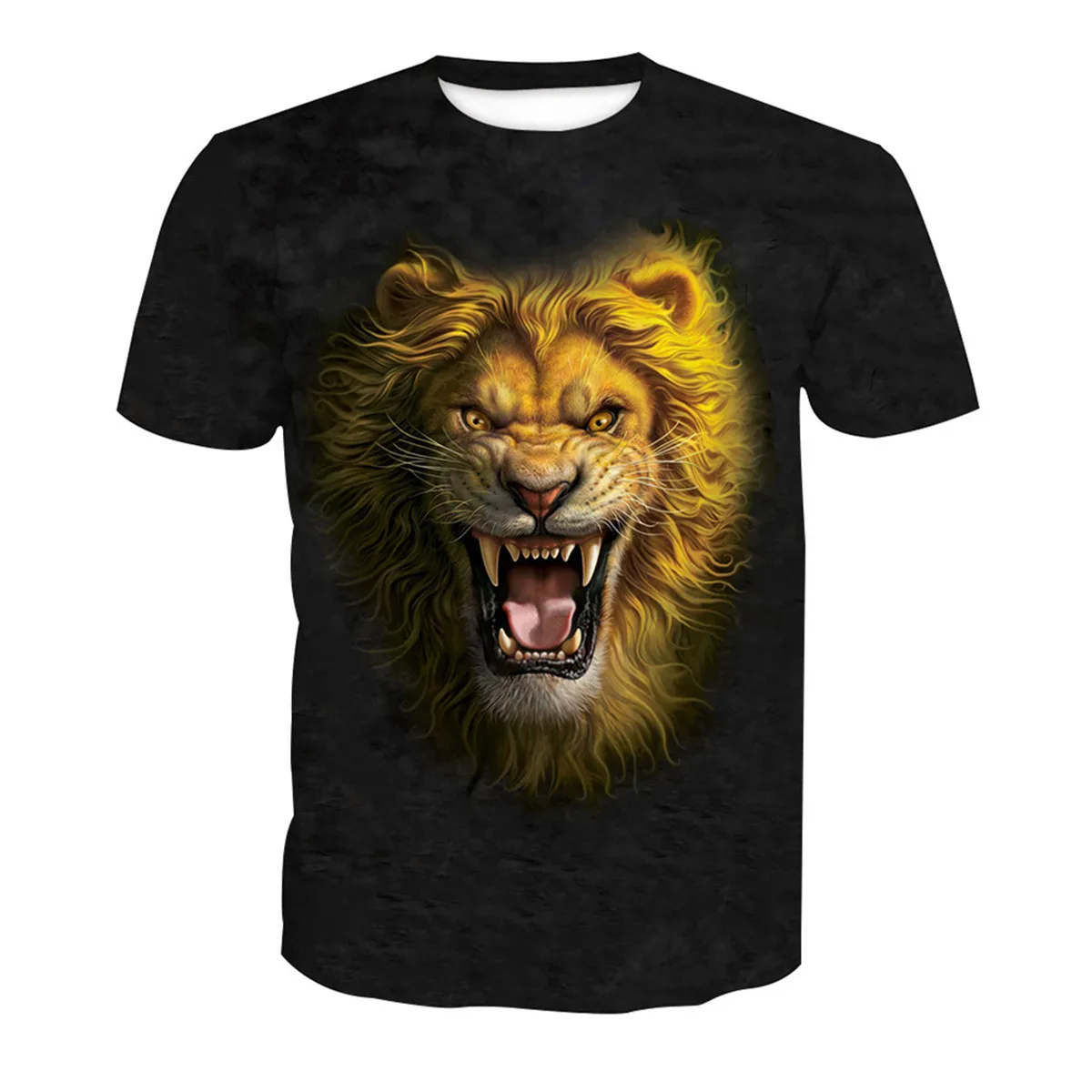 Gold Lion Panda 3D Shirt Printed Animal Men�s Hip Hop