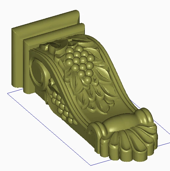 3D модель формат STL файл для ЧПУ резьба гравировка мебели диван кабинета ноги шаблон дизайна с виноградом 870